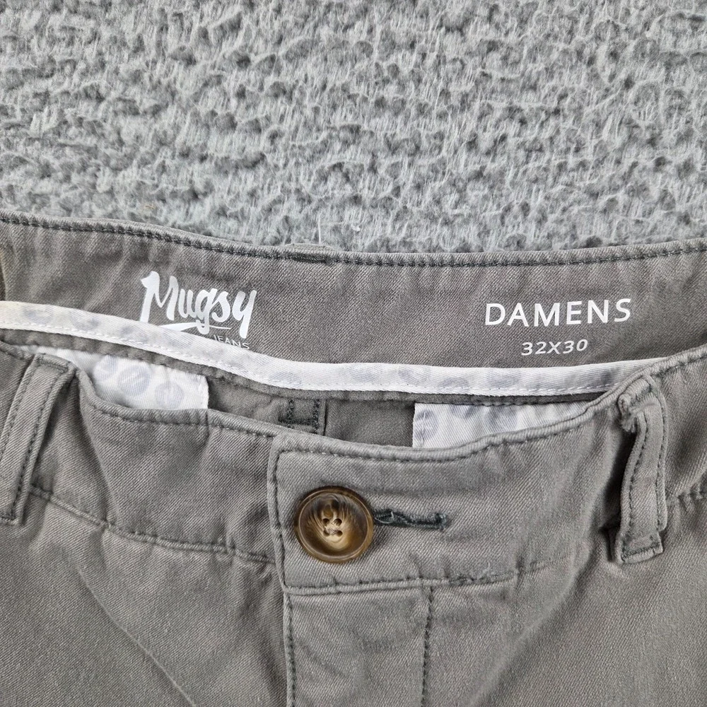 Mugsy Pants Mens 32x30 Gray Damens Chinos Stretch Straight‎ Comfort K4PNDA